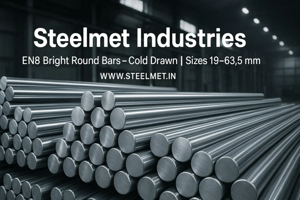 EN8 Cold Drawn Bright Round Bars in sizes 19–63.5 mm – Steelmet Industries
