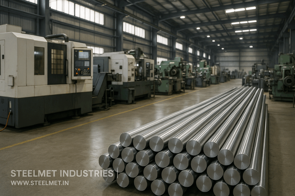 Bright steel bars for rotavator and tractor component machining.