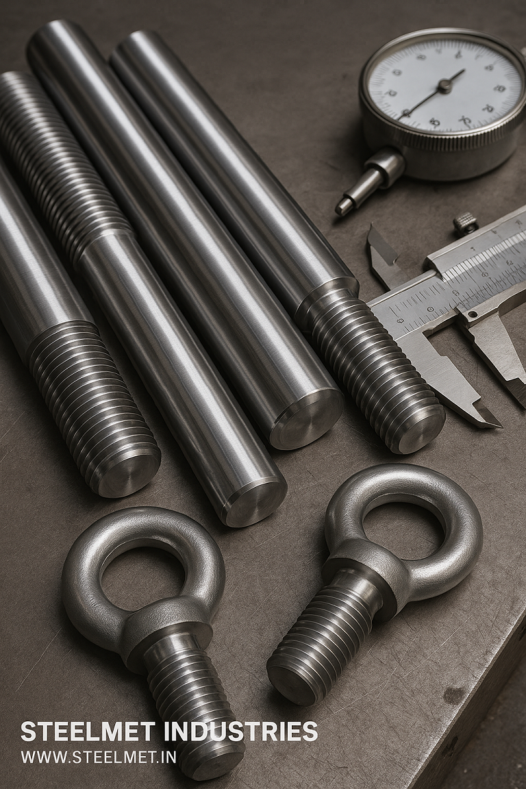 Bright steel bars prepared for producing anchor rods, lifting hardware and structural connectors