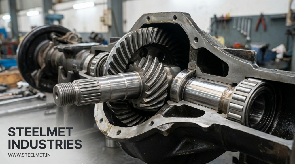 differential pinion shaft manufactured using steel bright bars for axle assemblies