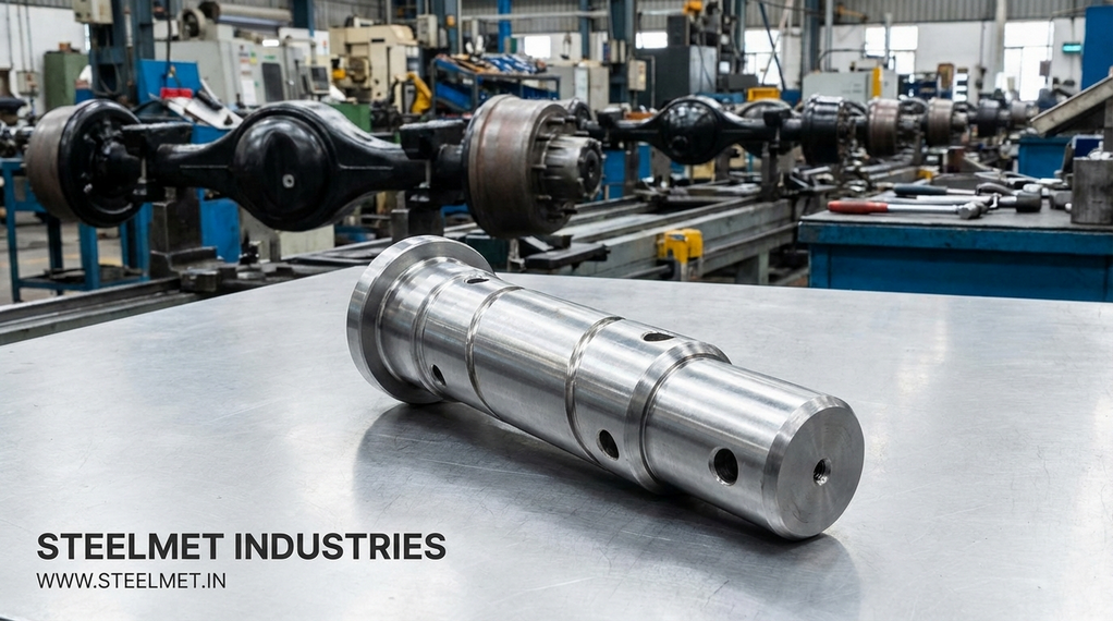 King pin manufactured from steel bright bar for steering applications