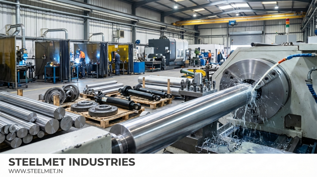 Applications of round bright steel bars in shafts and industrial components